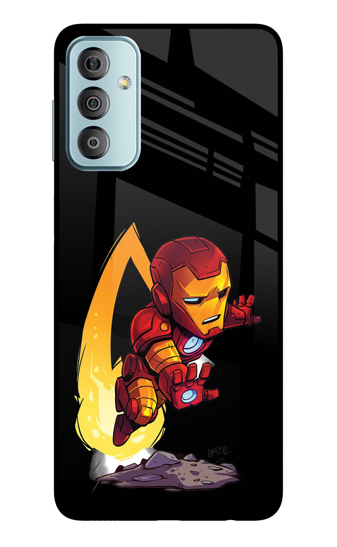 IronMan Samsung F23 5G Glass Case Back Cover by Casekaro