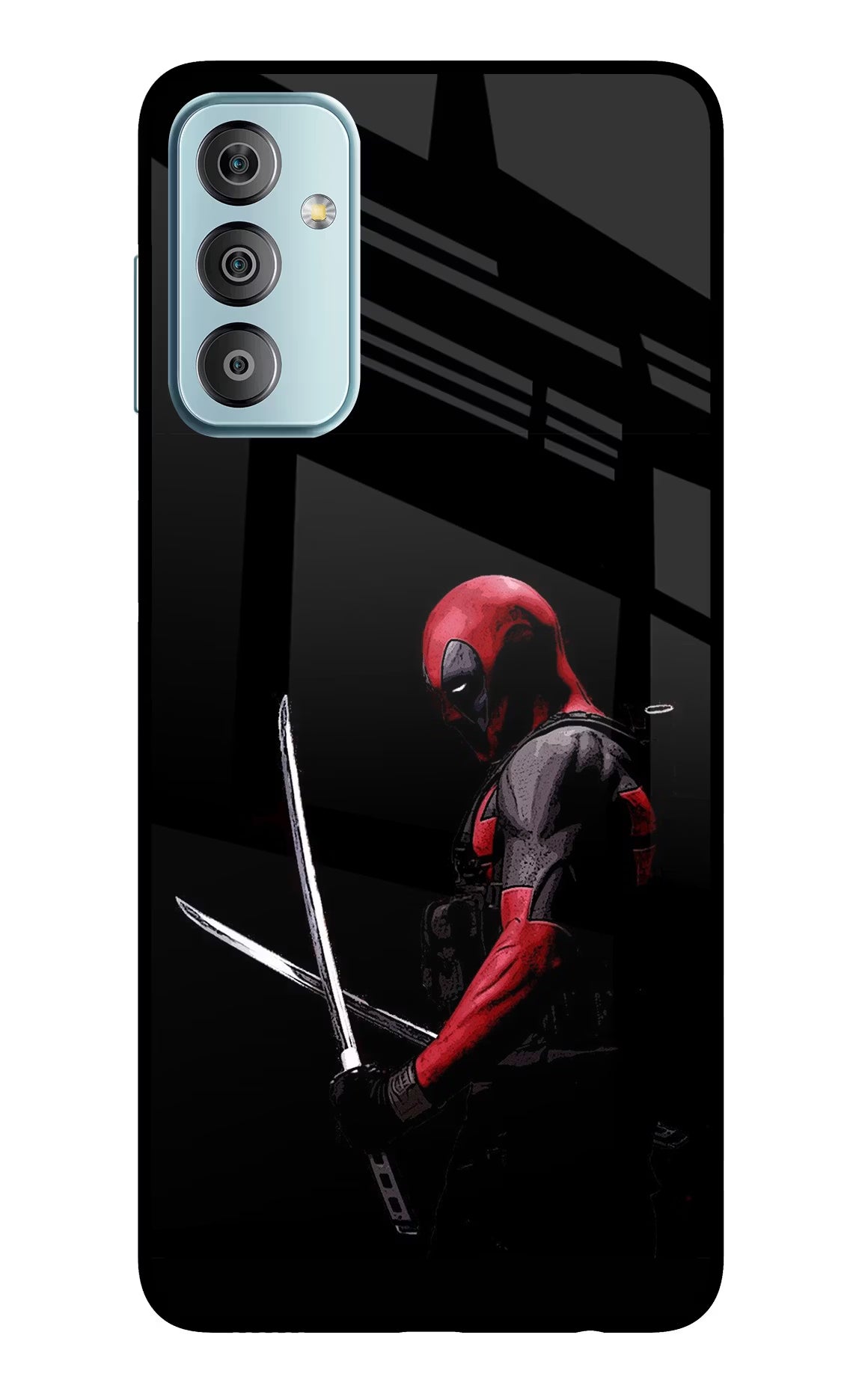 Deadpool Samsung F23 5G Glass Case Back Cover by Casekaro