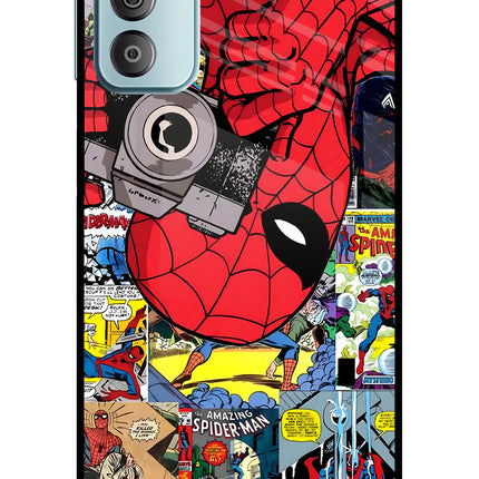Spider Man Samsung F23 5G Glass Case Back Cover by Casekaro