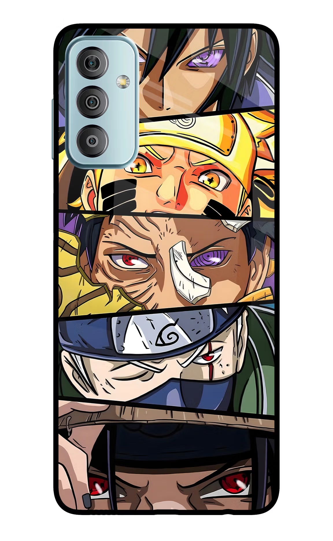Naruto Character Samsung F23 5G Glass Case Back Cover by Casekaro