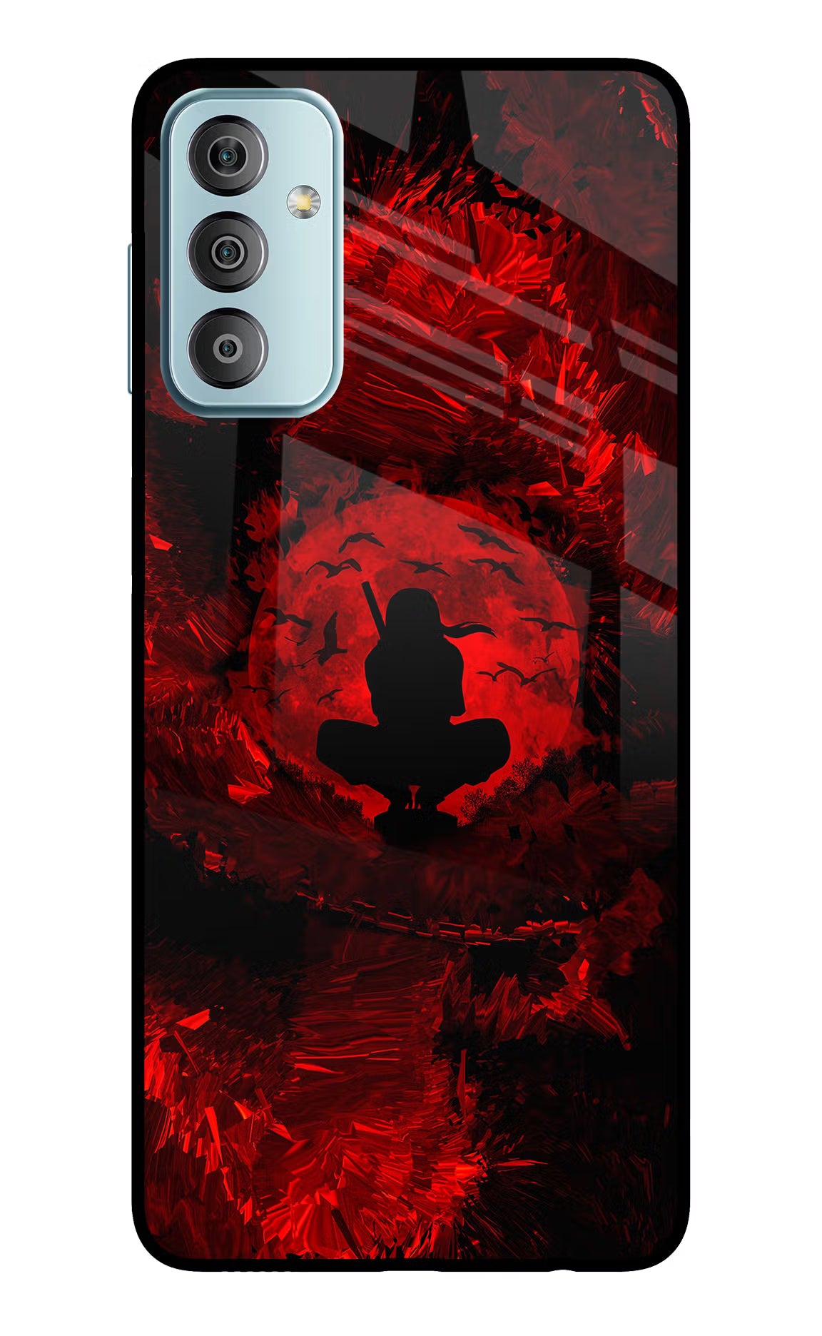 Itachi Uchiha Samsung F23 5G Glass Case Back Cover by Casekaro