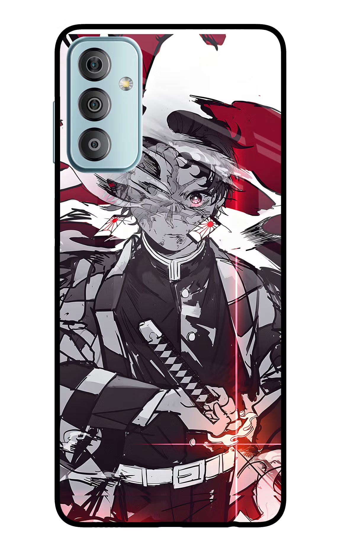 Demon Slayer Samsung F23 5G Glass Case Back Cover by Casekaro
