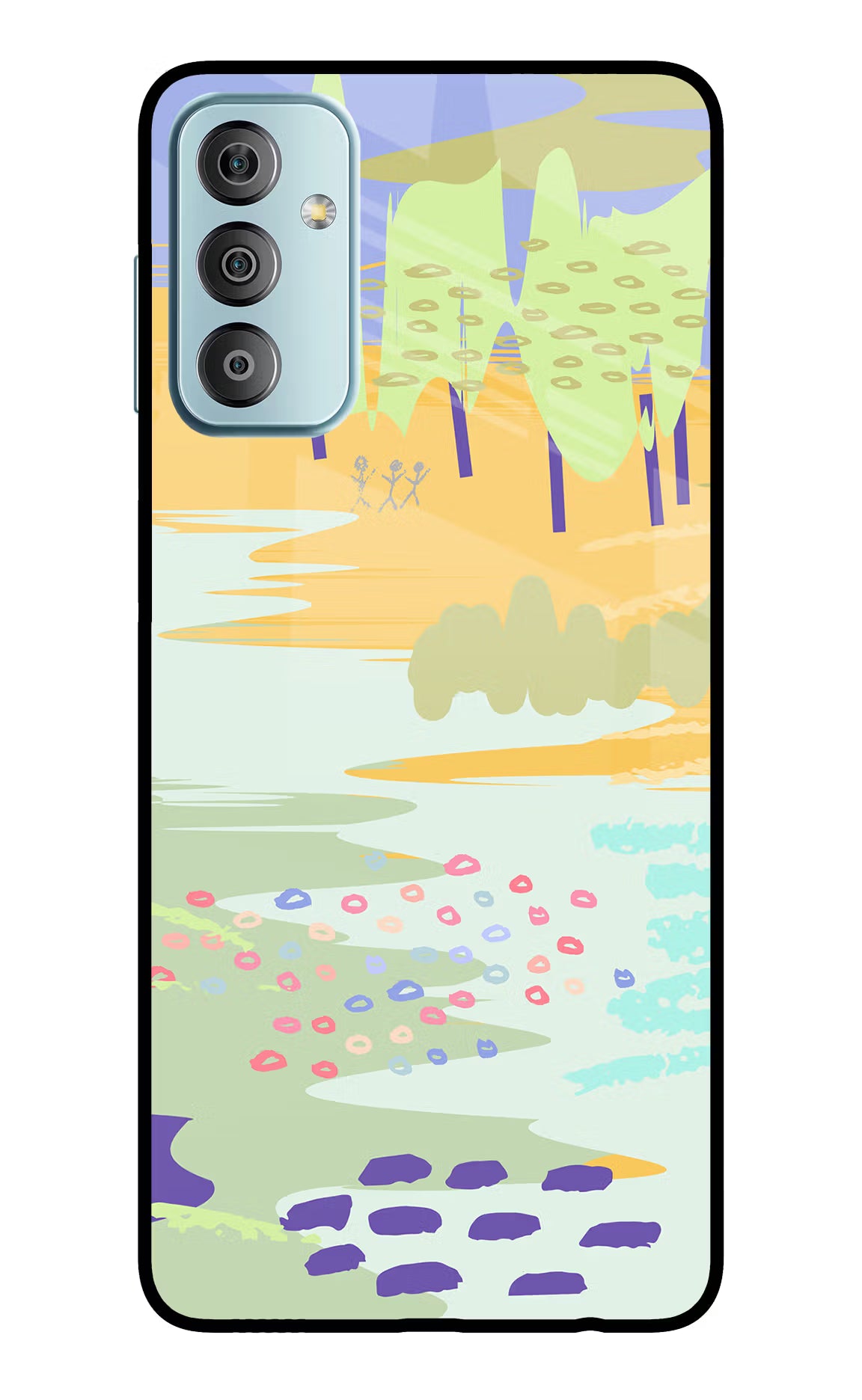 Scenery Samsung F23 5G Glass Case Back Cover by Casekaro
