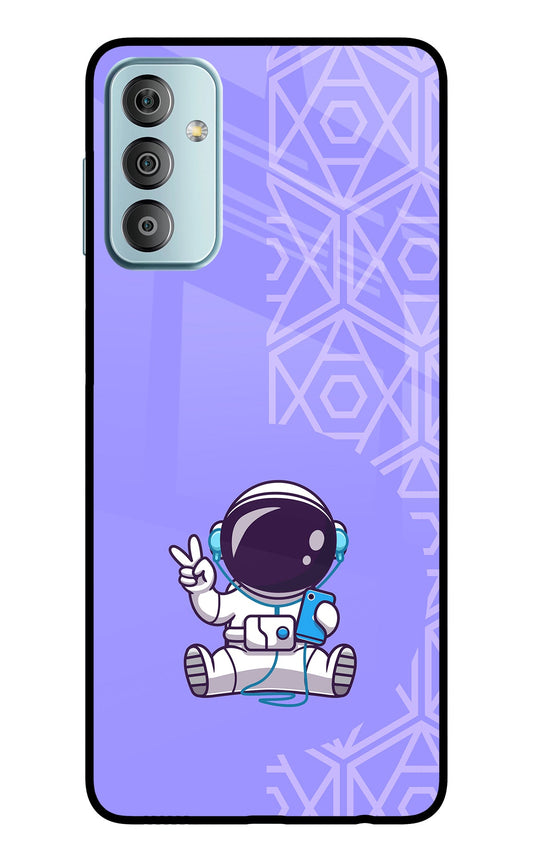 Cute Astronaut Chilling Samsung F23 5G Glass Case