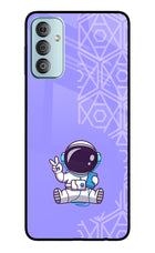 Cute Astronaut Chilling Samsung F23 5G Glass Case