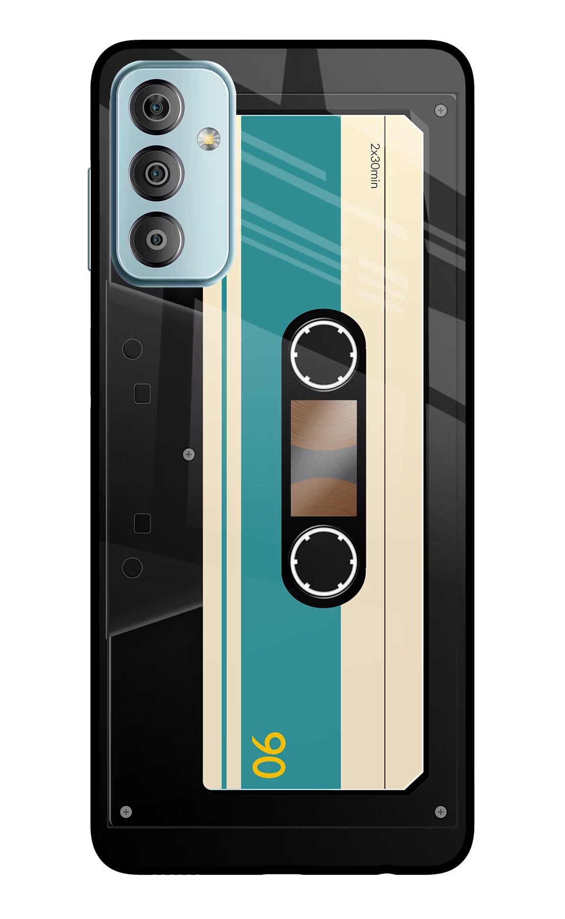 Cassette Samsung F23 5G Glass Case Back Cover by Casekaro