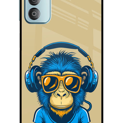 Monkey Headphone Samsung F23 5G Glass Case