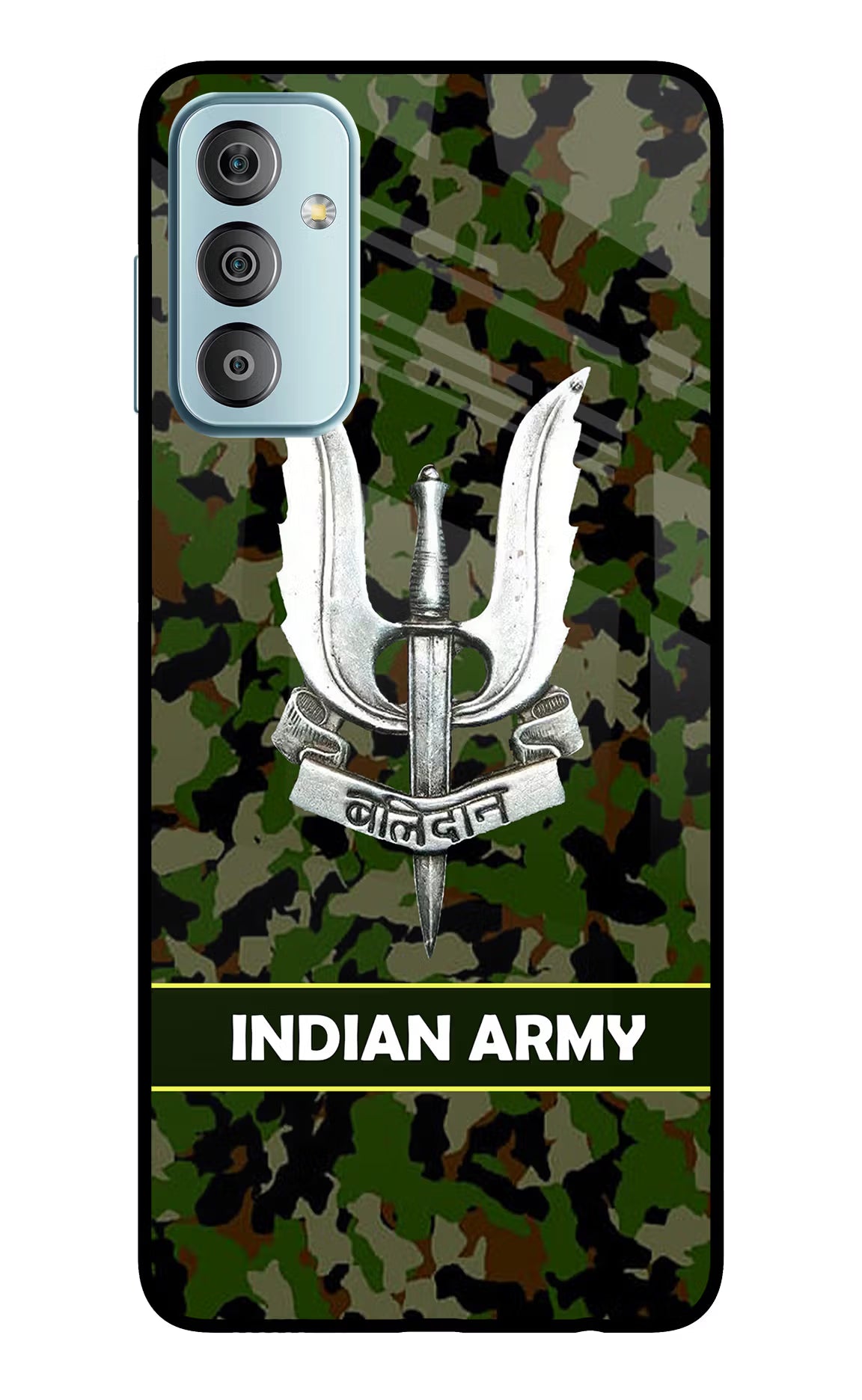 Balidan Indian Logo Samsung F23 5G Glass Case Back Cover by Casekaro