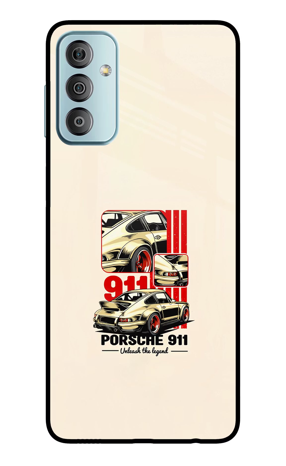 Classic Porsche 911 Samsung F23 5G Glass Case Back Cover by Casekaro