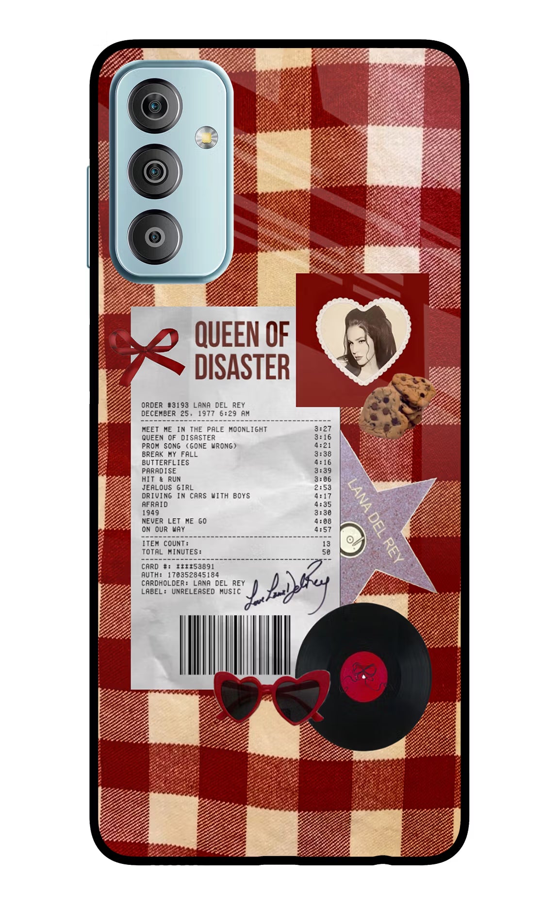 Queen of Disaster Samsung F23 5G Glass Case Back Cover by Casekaro