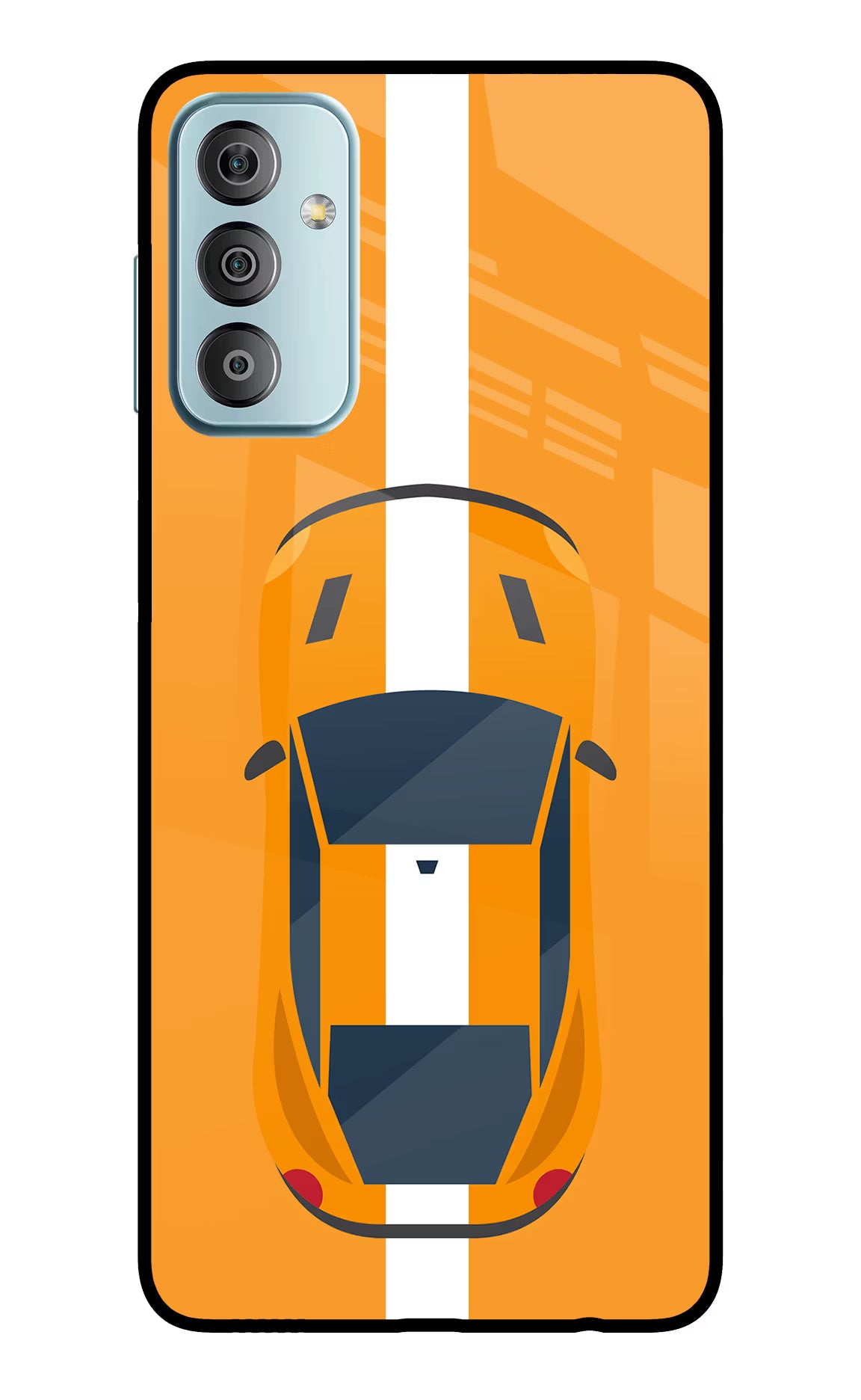 Highway Pursuit Samsung F23 5G Glass Case Back Cover by Casekaro