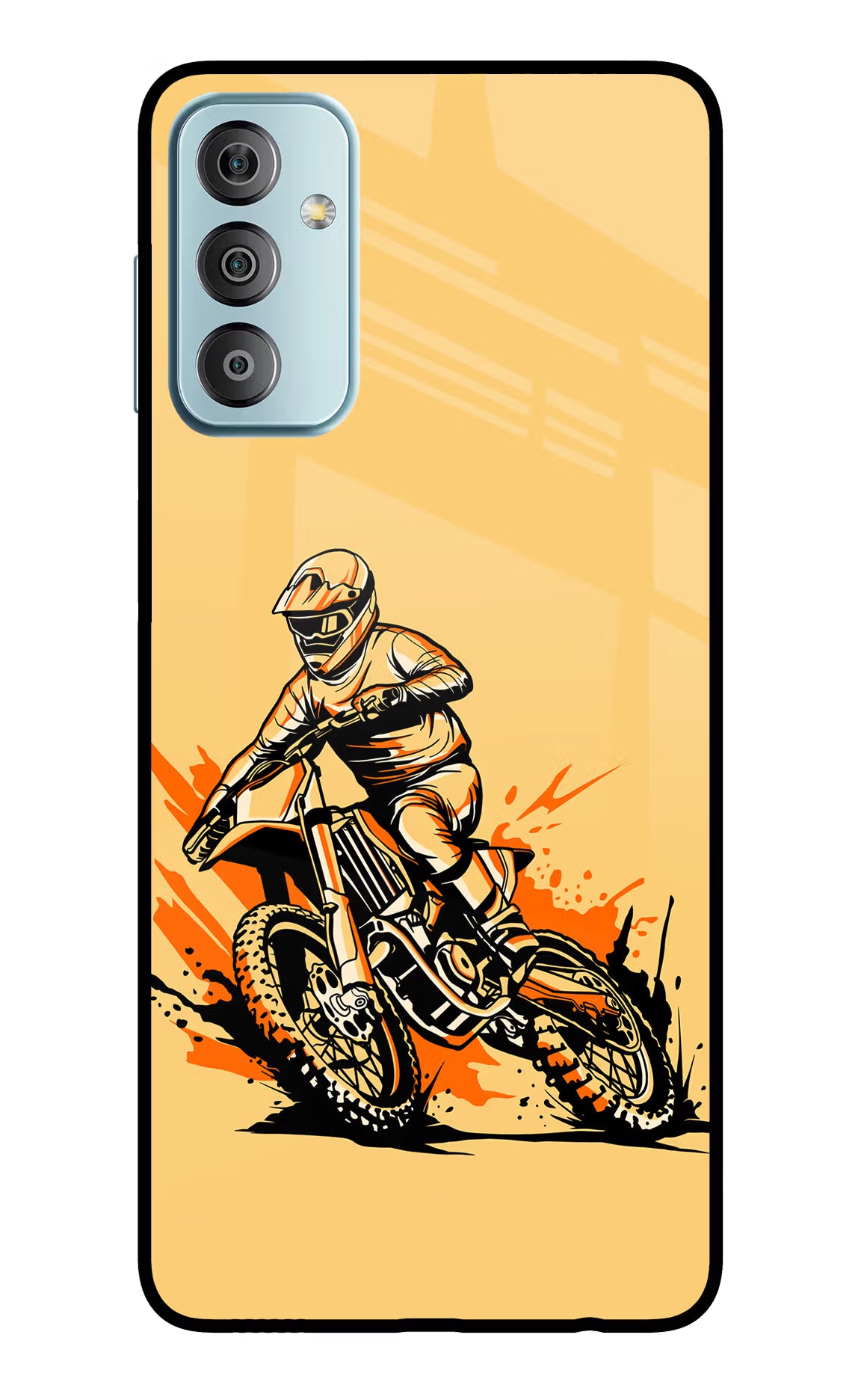 Off-Road Fury Samsung F23 5G Glass Case Back Cover by Casekaro
