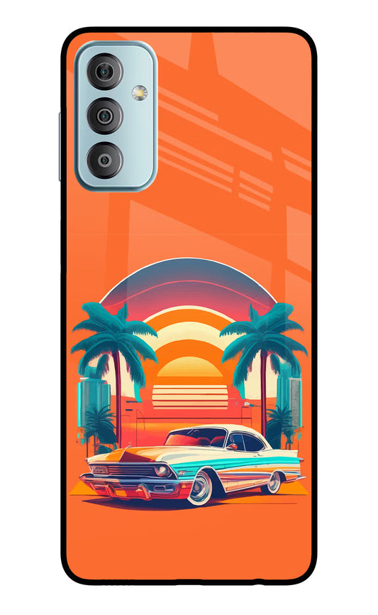 Palm Drive 80s Samsung F23 5G Glass Case