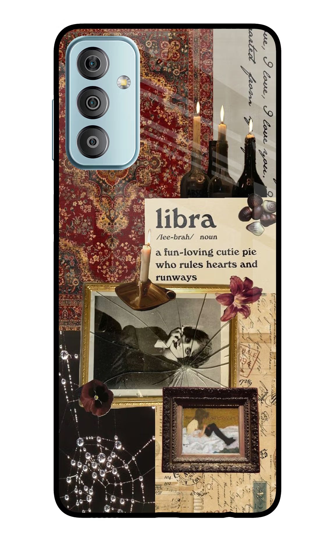 Libra Zodiac Samsung F23 5G Glass Case Back Cover by Casekaro