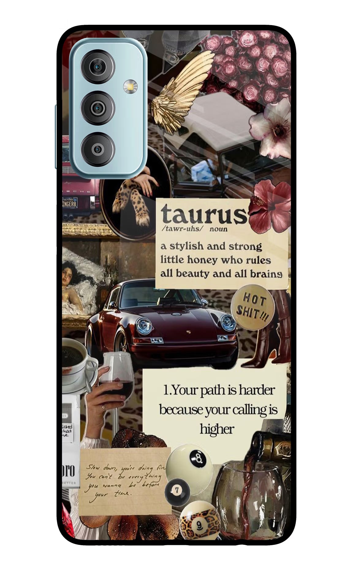 Taurus Zodiac Samsung F23 5G Glass Case Back Cover by Casekaro