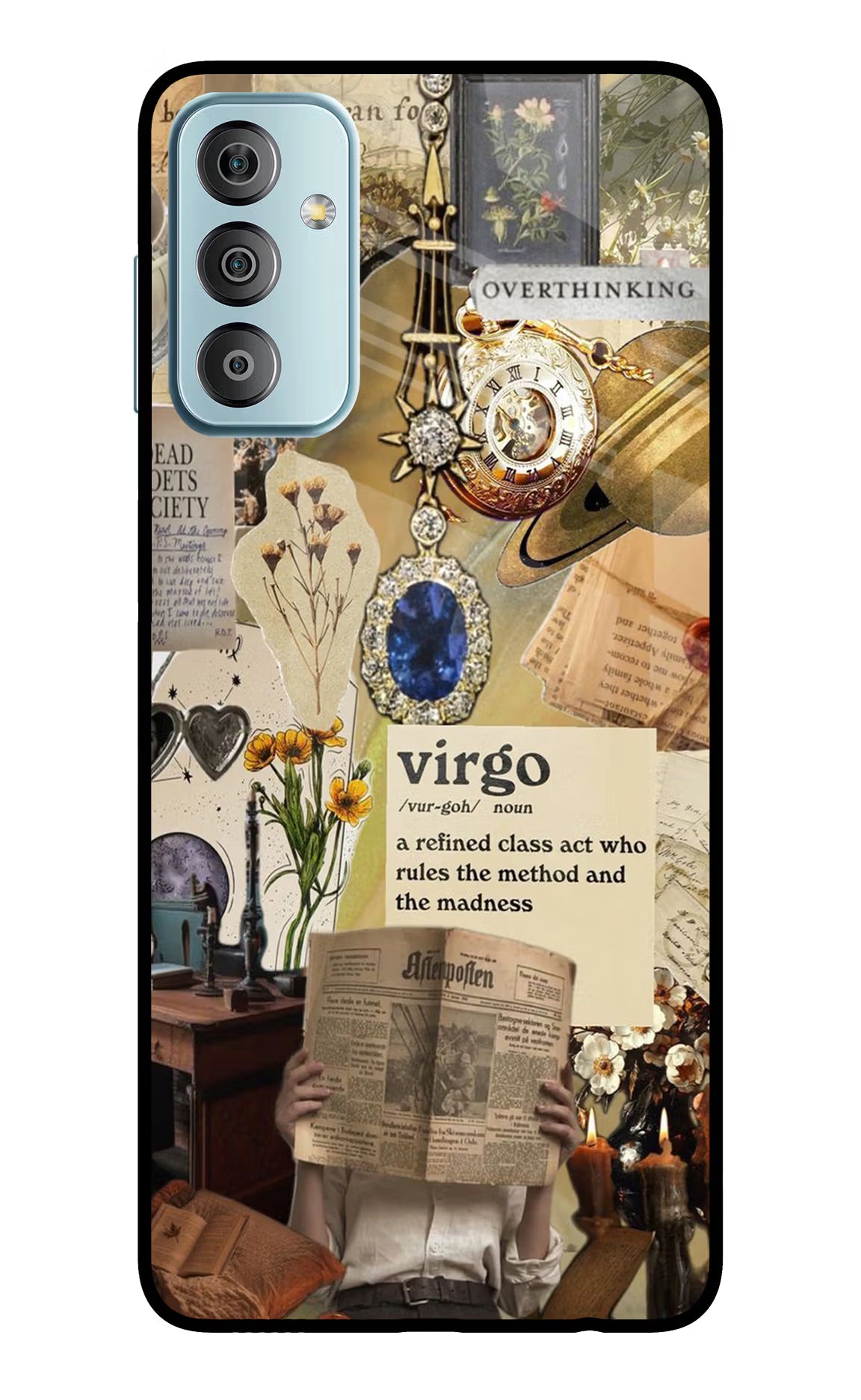 Virgo Zodiac Samsung F23 5G Glass Case Back Cover by Casekaro
