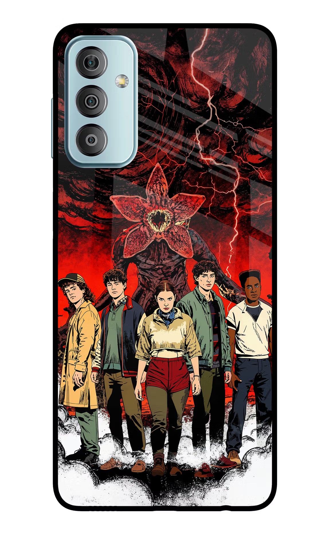 Ordinary Things Characters Samsung F23 5G Glass Case Back Cover by Casekaro