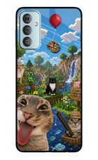 Minecraft Cat Chaos Samsung F23 5G Glass Case