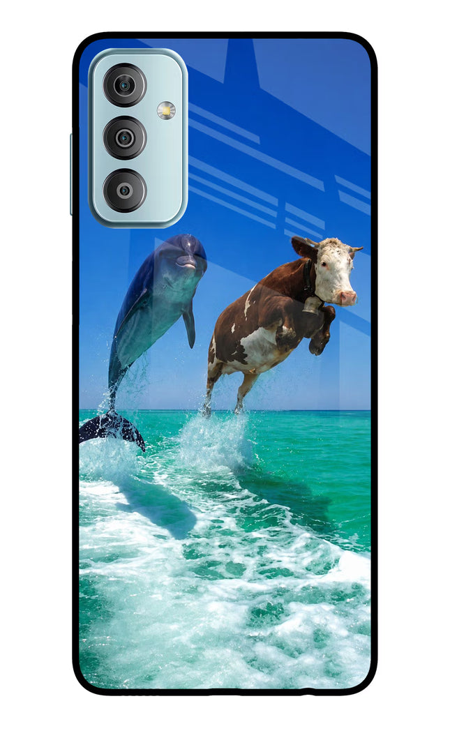 Dolphin vs Cow Samsung F23 5G Glass Case