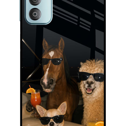 Party Squad Samsung F23 5G Glass Case