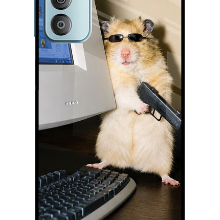 Hacker Hamster Samsung F23 5G Glass Case