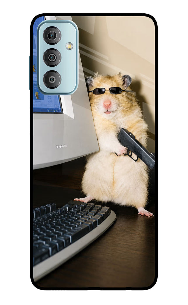 Hacker Hamster Samsung F23 5G Glass Case
