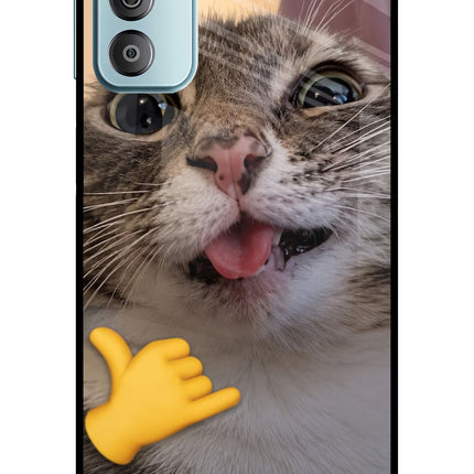 Silly Cat Call Samsung F23 5G Glass Case