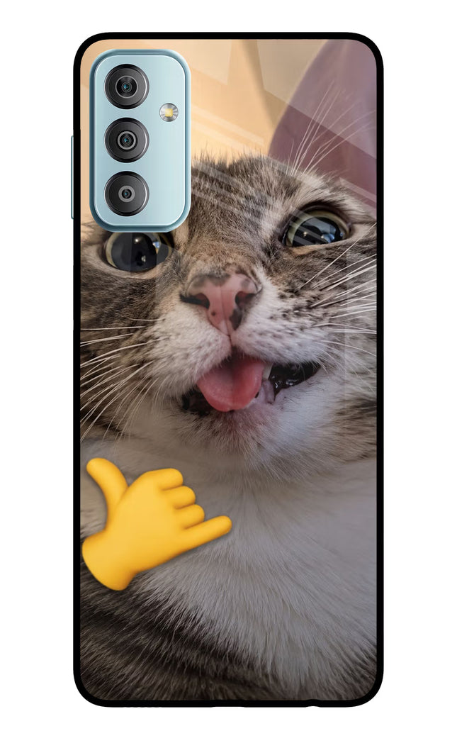 Silly Cat Call Samsung F23 5G Glass Case