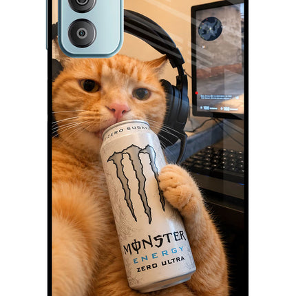 Gamer Cat Energy Samsung F23 5G Glass Case
