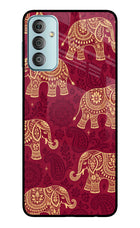 Maroon Elephant Samsung F23 5G Glass Case