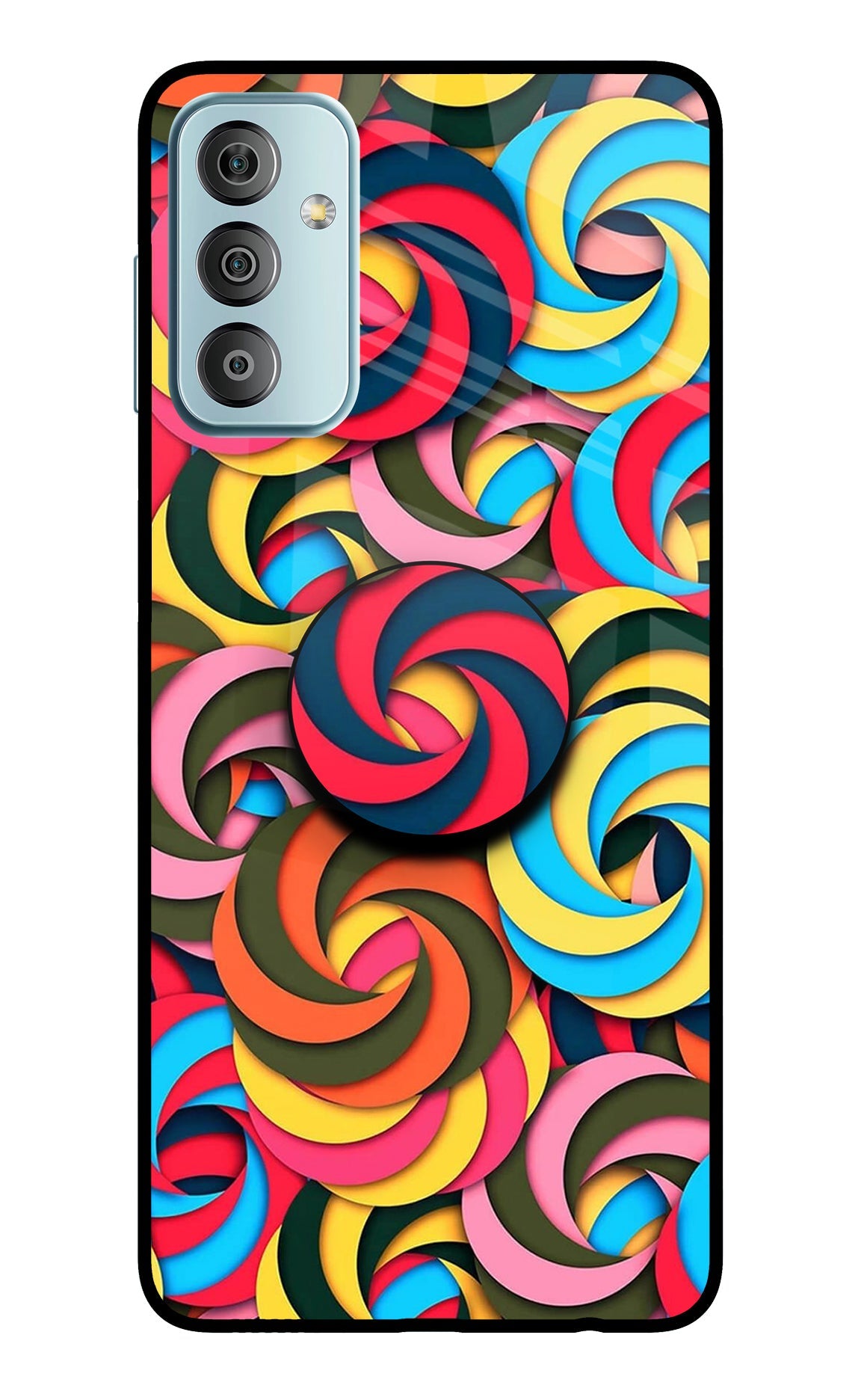 Spiral Pattern Samsung F23 5G Glass Case