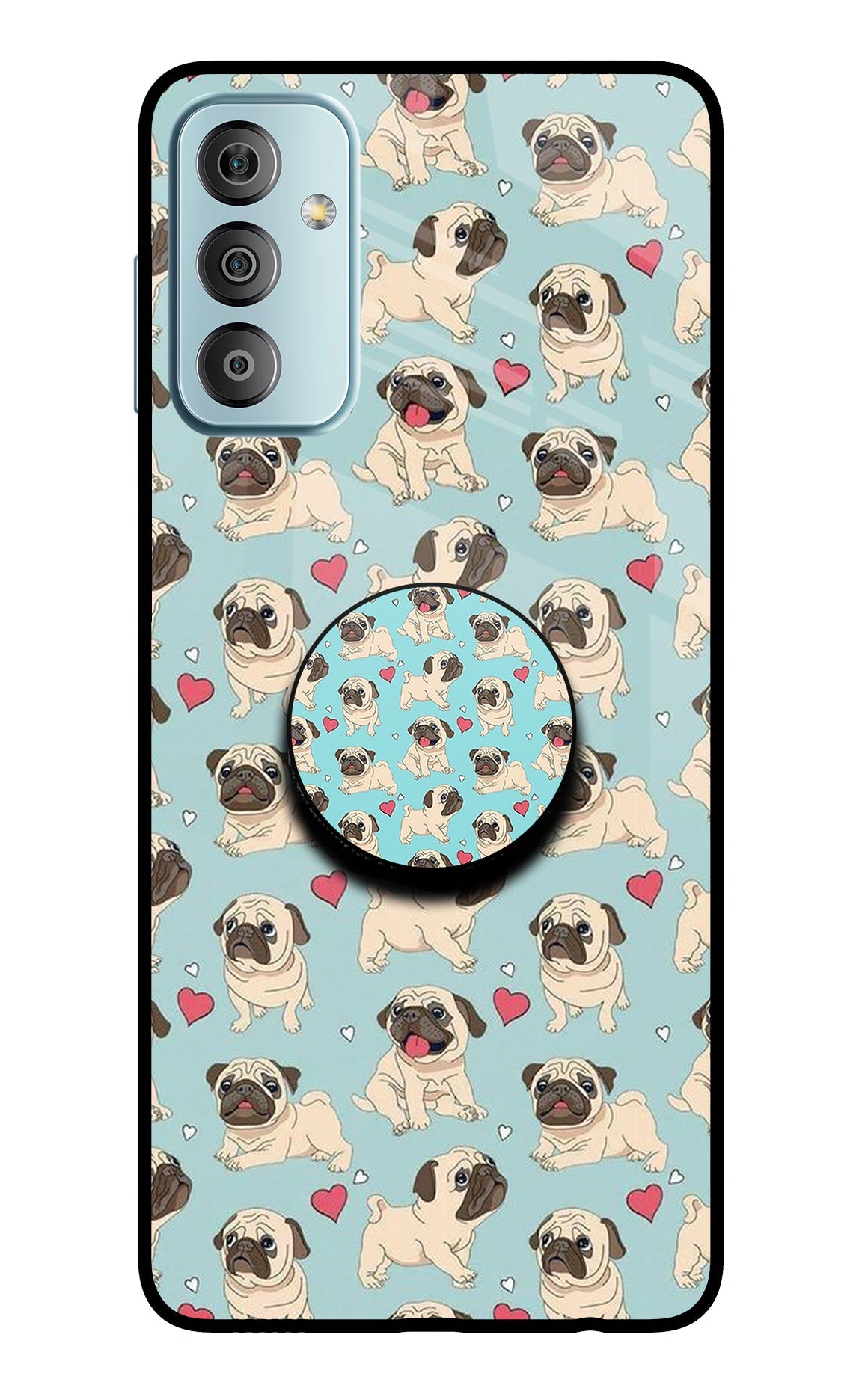 Pug Dog Samsung F23 5G Glass Case