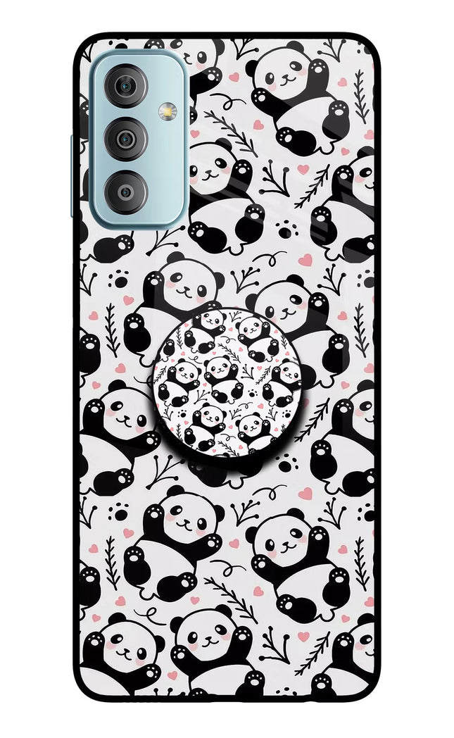 Cute Panda Samsung F23 5G Glass Case