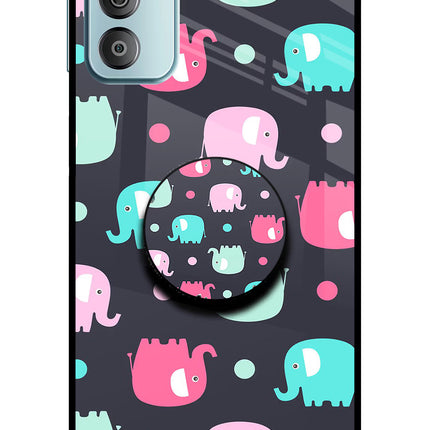 Baby Elephants Samsung F23 5G Glass Case