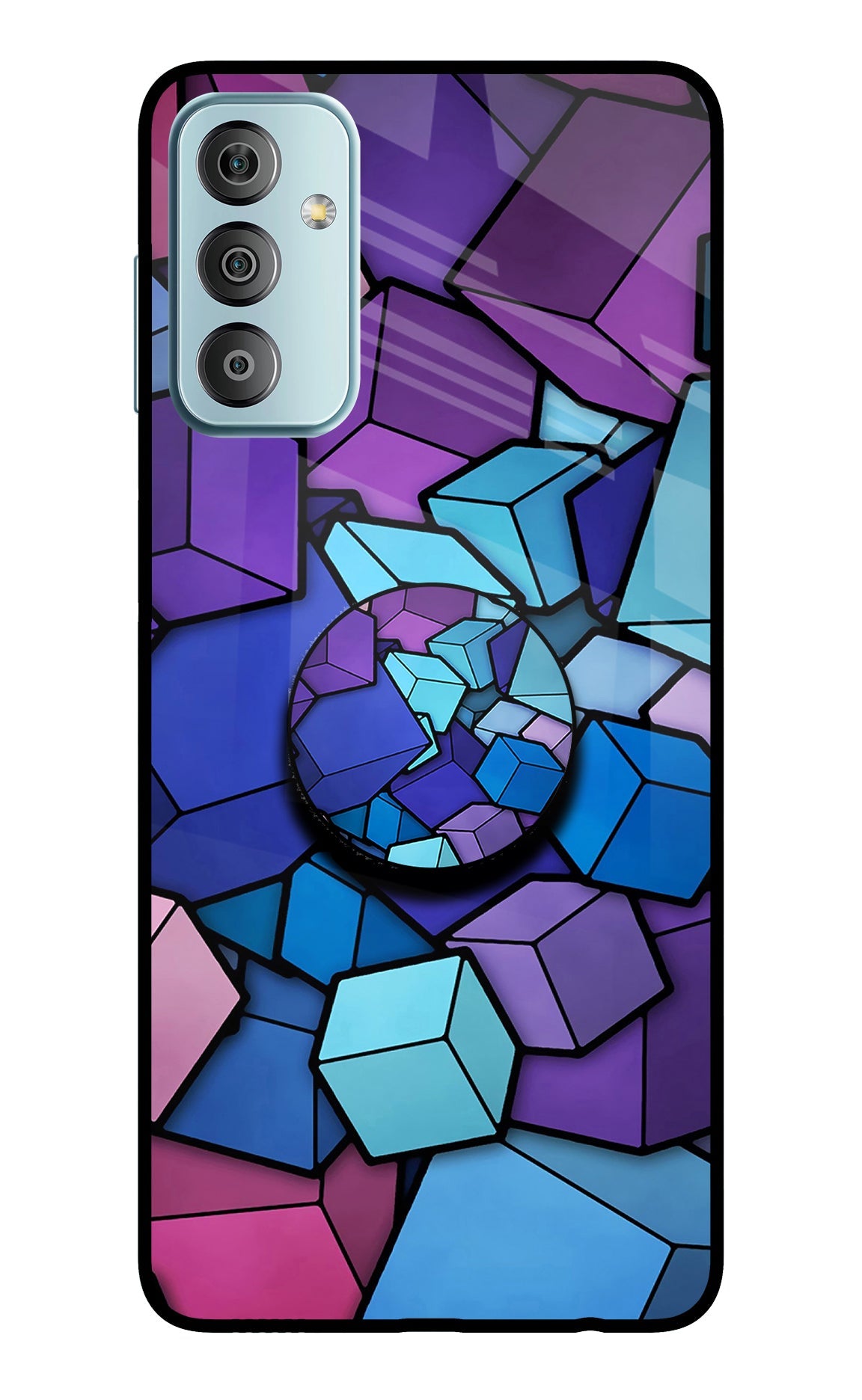 Cubic Abstract Samsung F23 5G Glass Case