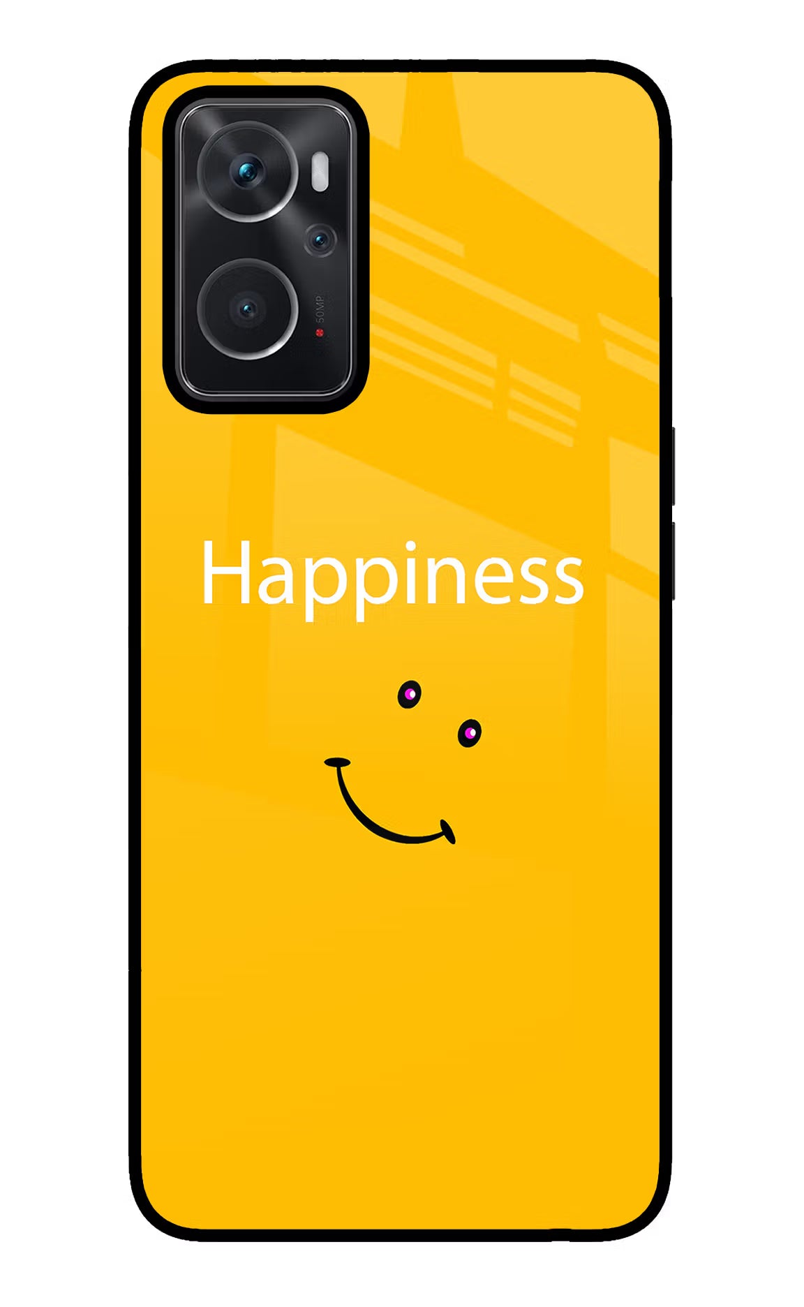 Happiness With Smiley Oppo K10 4G Glass Case Back Cover by Casekaro