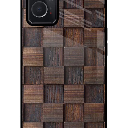 Wooden Cube Design Oppo K10 4G Glass Case