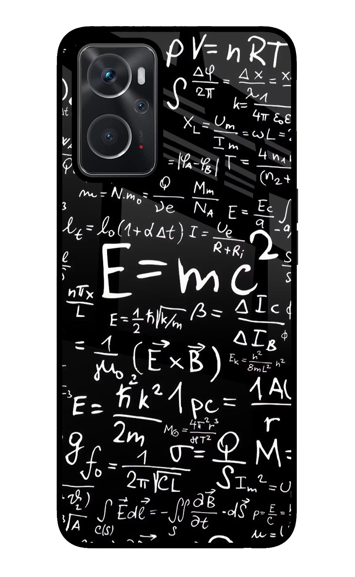 Physics Formula Oppo K10 4G Glass Case Back Cover by Casekaro