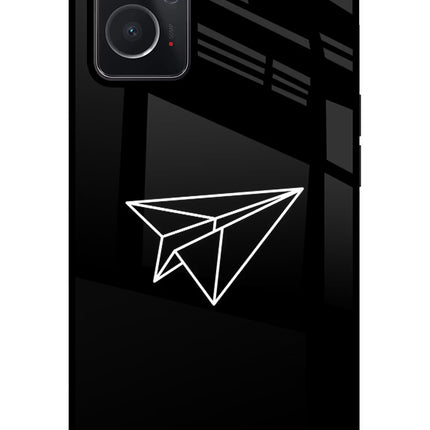 Paper Plane White Oppo K10 4G Glass Case