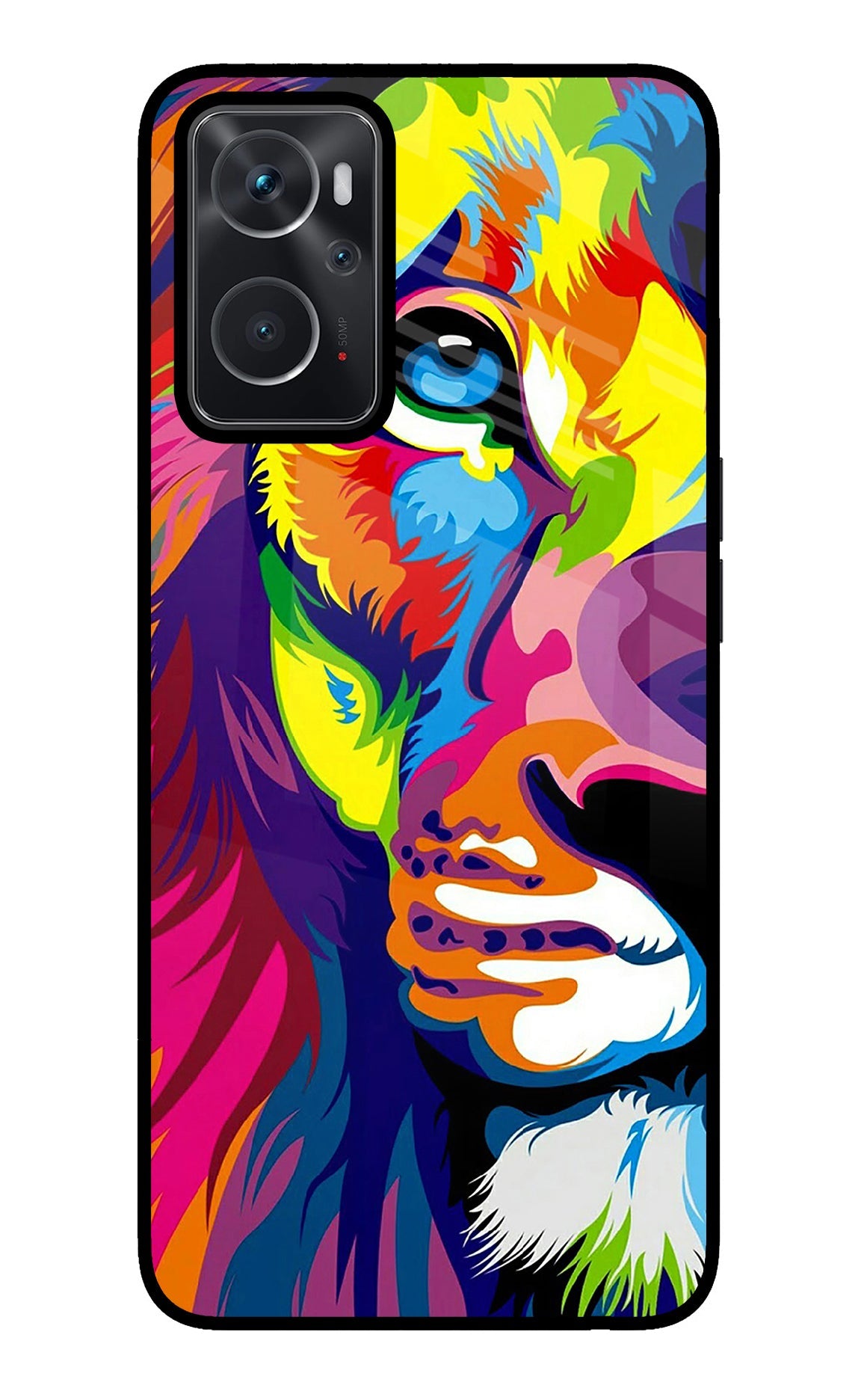 Lion Half Face Oppo K10 4G Back Cover