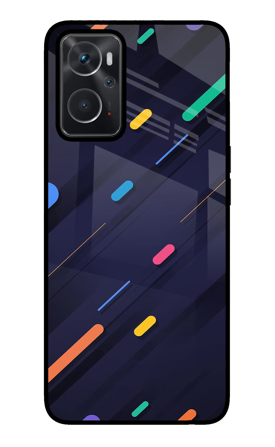 Abstract Design Oppo K10 4G Glass Case Back Cover by Casekaro