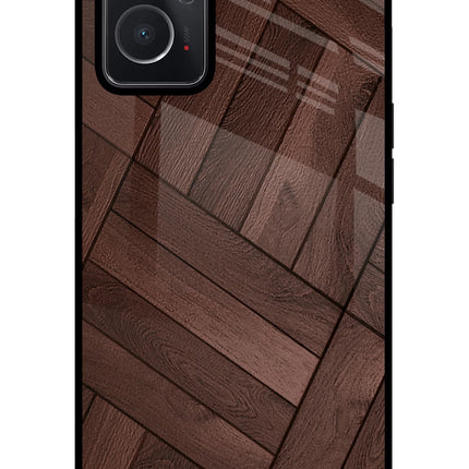 Wooden Texture Design Oppo K10 4G Glass Case