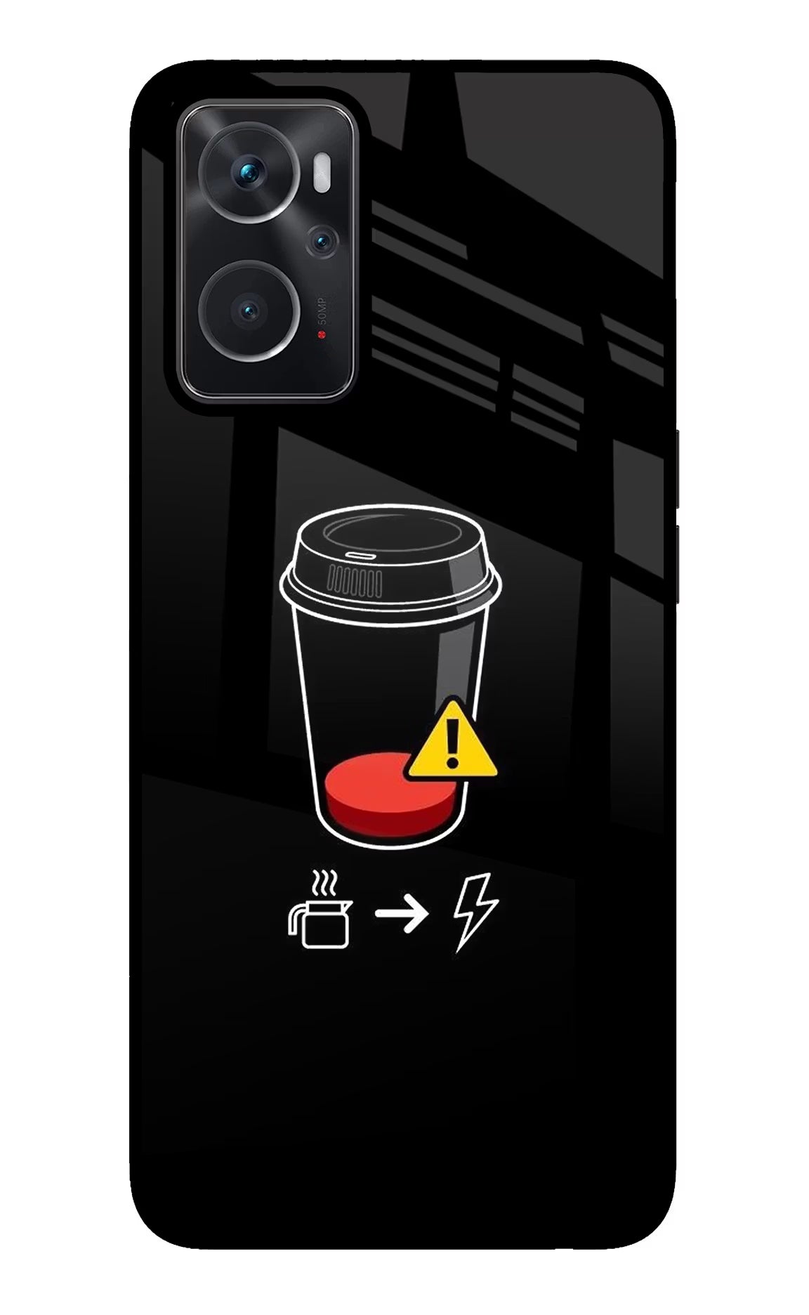 Coffee Oppo K10 4G Glass Case Back Cover by Casekaro