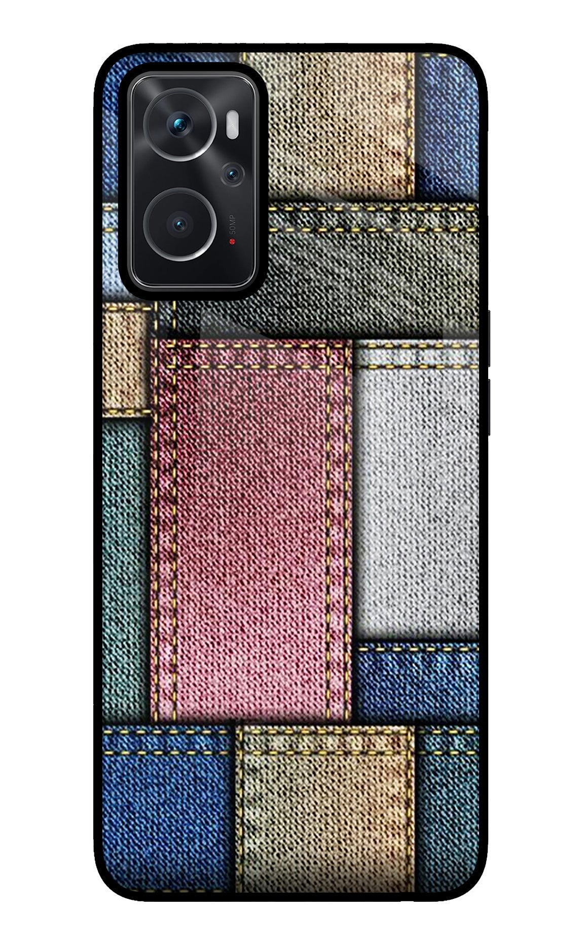 Multicolor Jeans Oppo K10 4G Back Cover