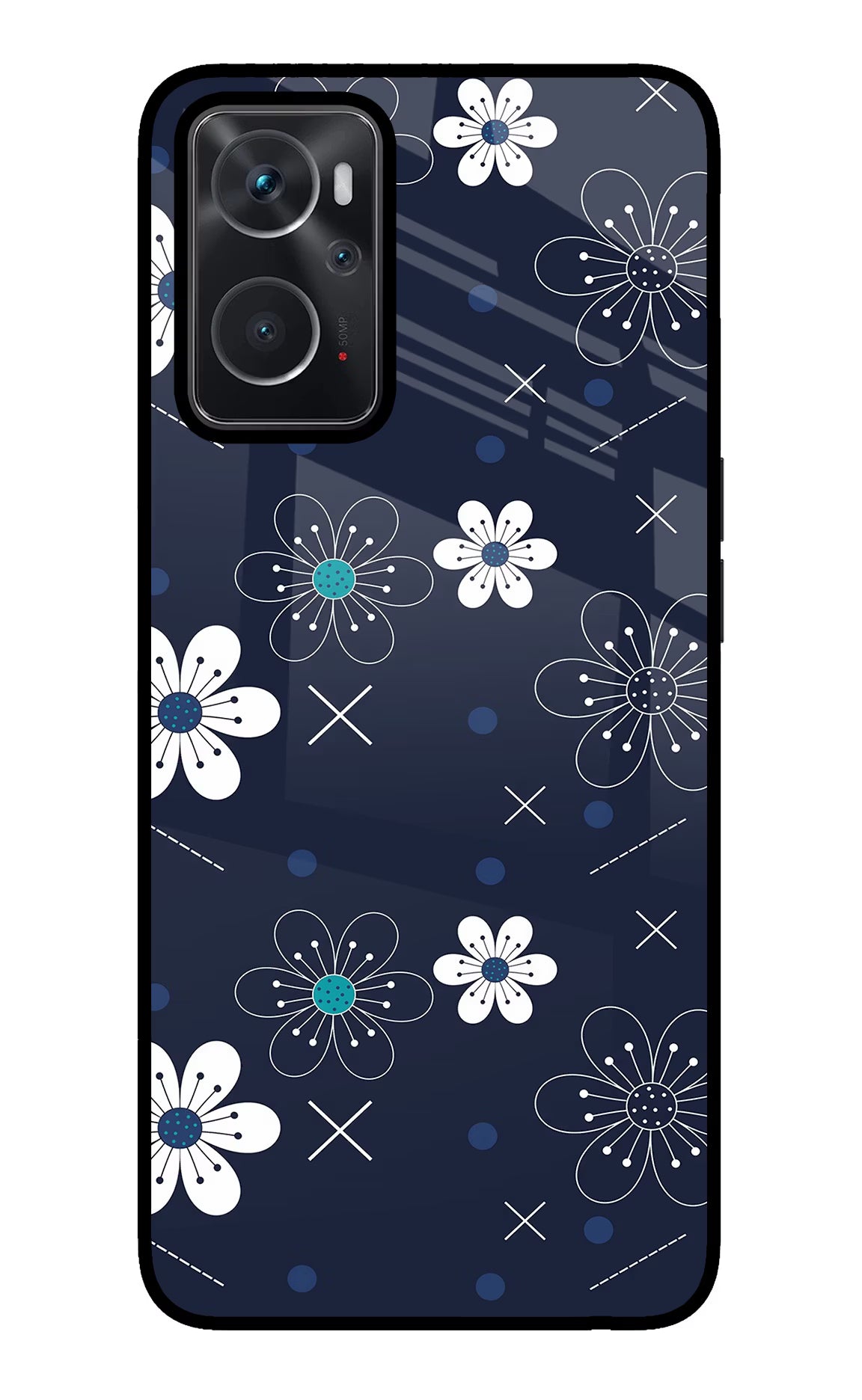 Flowers Oppo K10 4G Glass Case Back Cover by Casekaro
