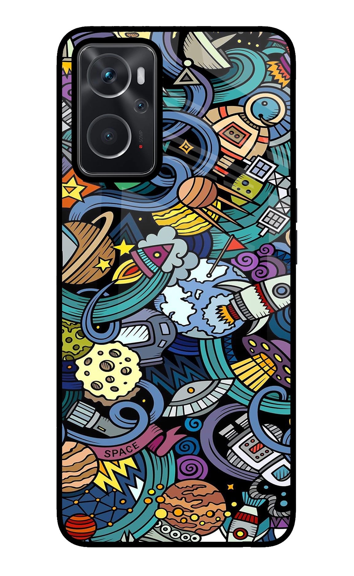 Space Abstract Oppo K10 4G Back Cover