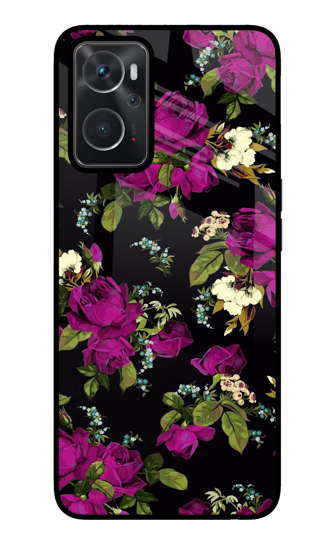 Flowers Oppo K10 4G Glass Case Back Cover by Casekaro