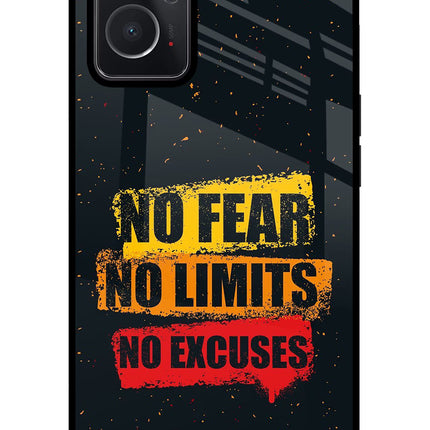 No Fear No Limits No Excuse Oppo K10 4G Glass Case