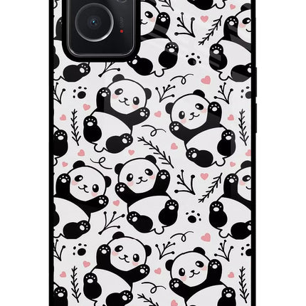 Cute Panda Oppo K10 4G Glass Case