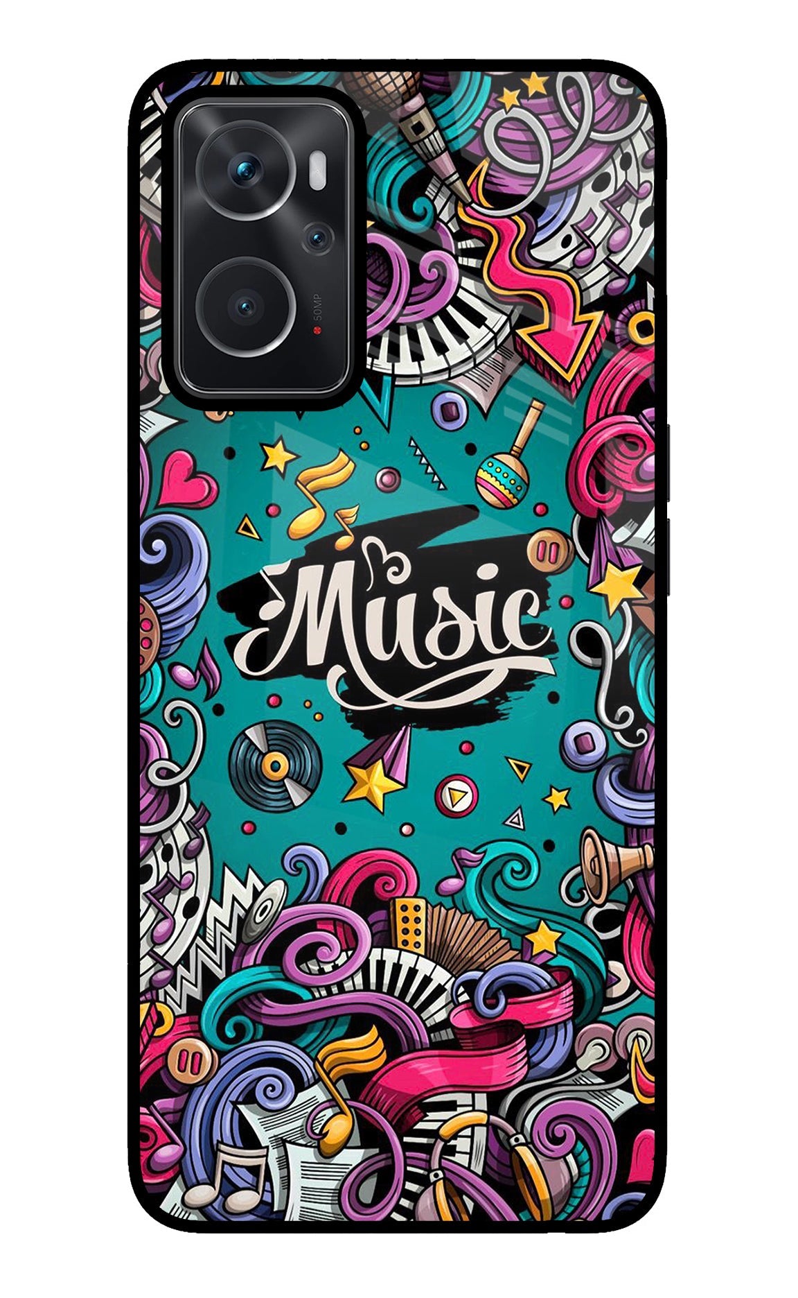 Music Graffiti Oppo K10 4G Back Cover